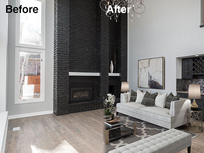 Virtual Staging Before and After